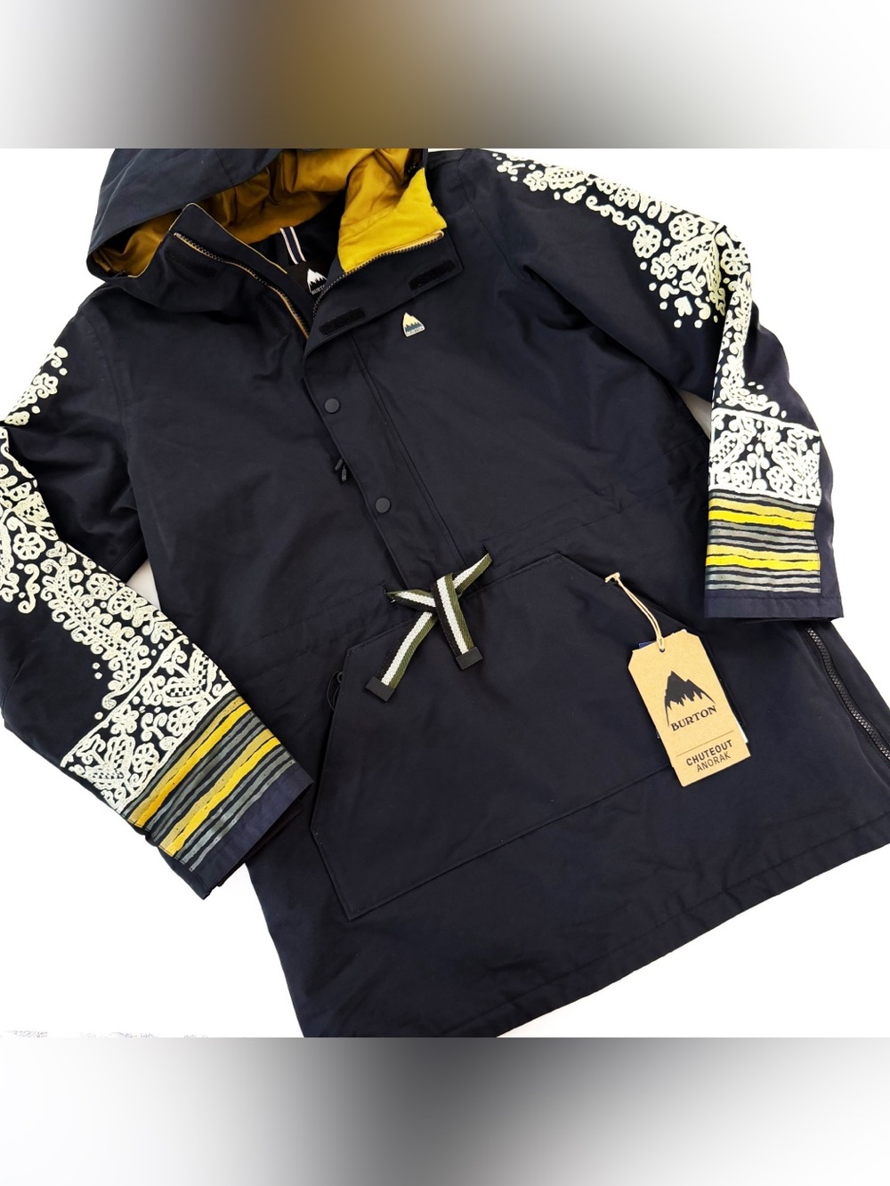 Burton Coat Womens Large Black Chuteout Anorak Pullover DryRide New - Picture 2 of 13